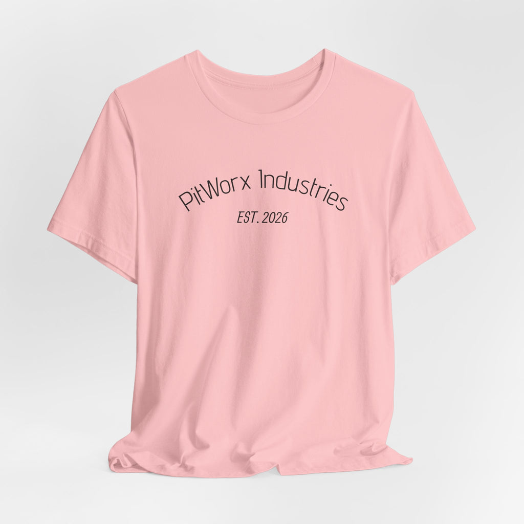 PitWorx Industries T‑Shirt – 'EST. 2026' Minimal Logo Tee
