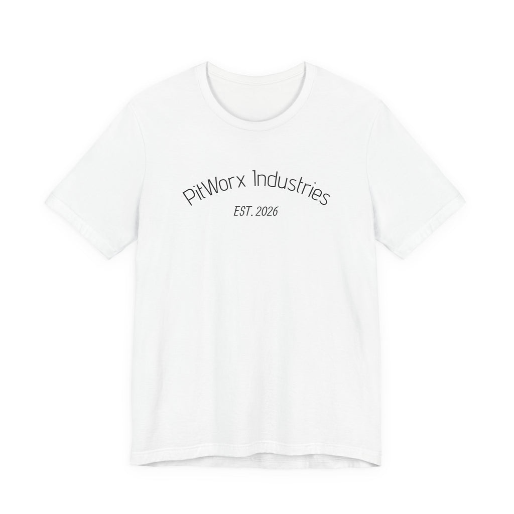 PitWorx Industries T‑Shirt – 'EST. 2026' Minimal Logo Tee