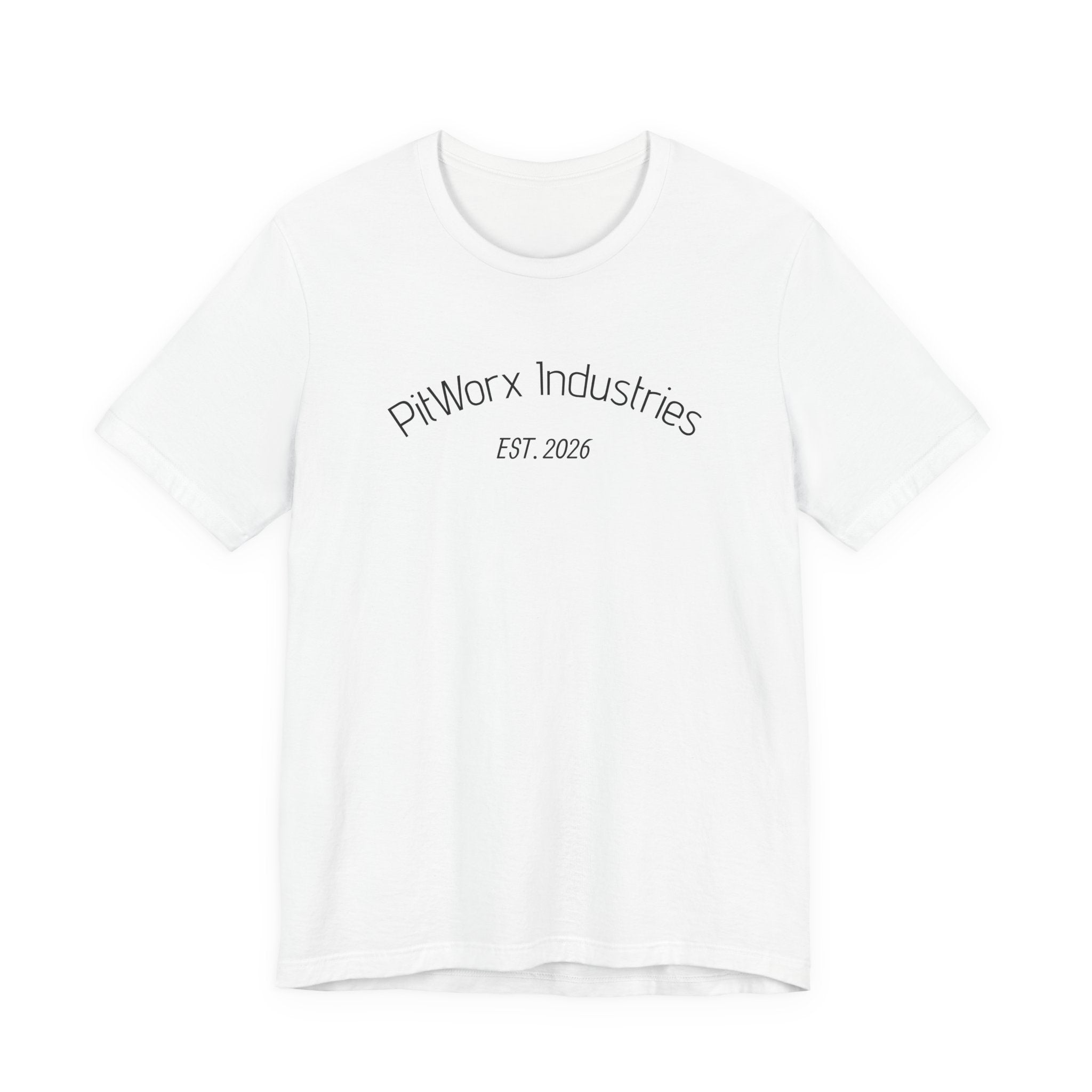 PitWorx Industries T‑Shirt – 'EST. 2026' Minimal Logo Tee