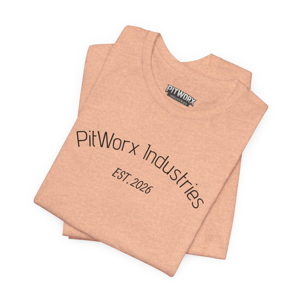 PitWorx Industries T‑Shirt – 'EST. 2026' Minimal Logo Tee