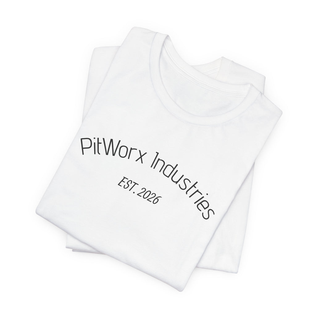 PitWorx Industries T‑Shirt – 'EST. 2026' Minimal Logo Tee