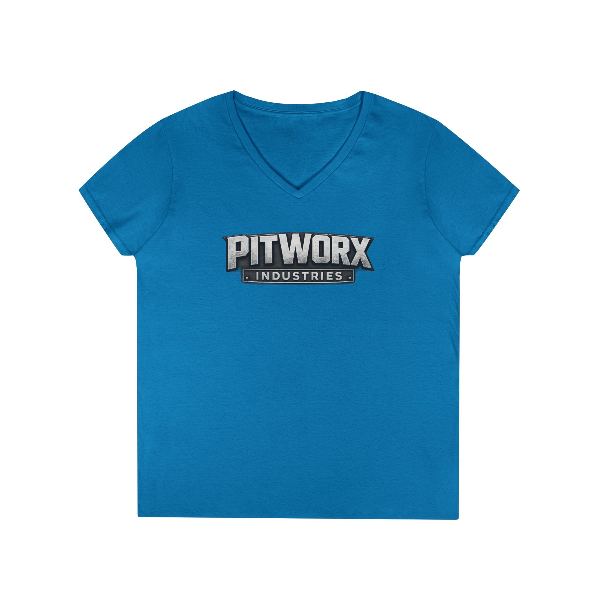 Pitworx Industries Logo Ladies' V-Neck T-Shirt