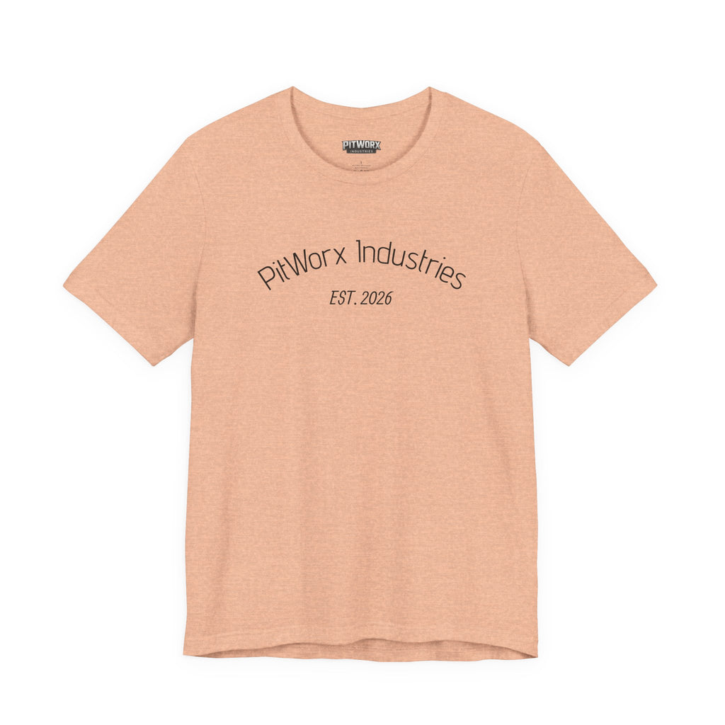 PitWorx Industries T‑Shirt – 'EST. 2026' Minimal Logo Tee
