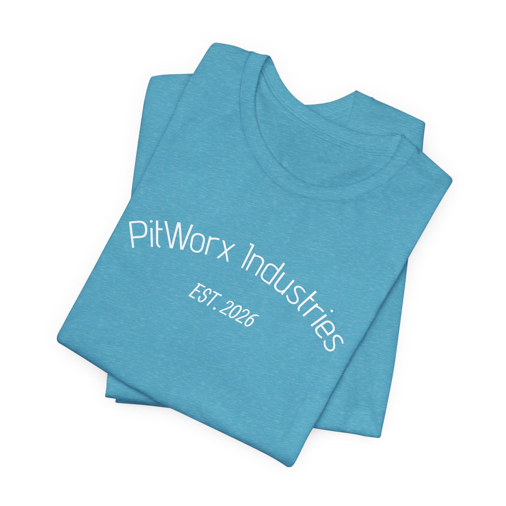 PitWorx Industries T‑Shirt – 'EST. 2026' Minimal Logo Tee