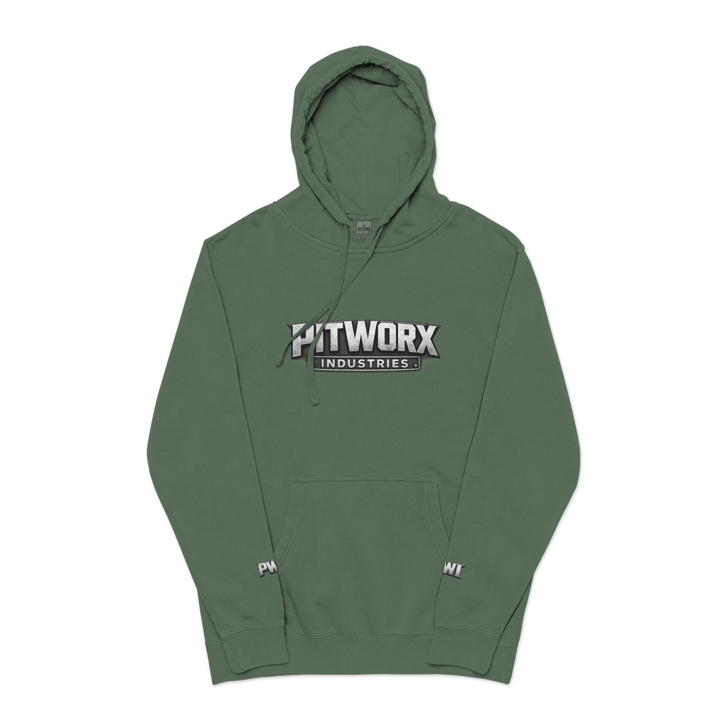 Pitworx Industries Embroidered Pigment Hoodie