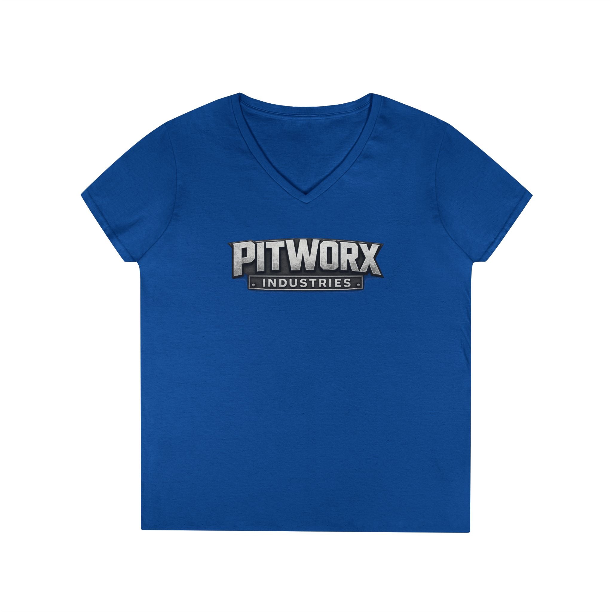 Pitworx Industries Logo Ladies' V-Neck T-Shirt