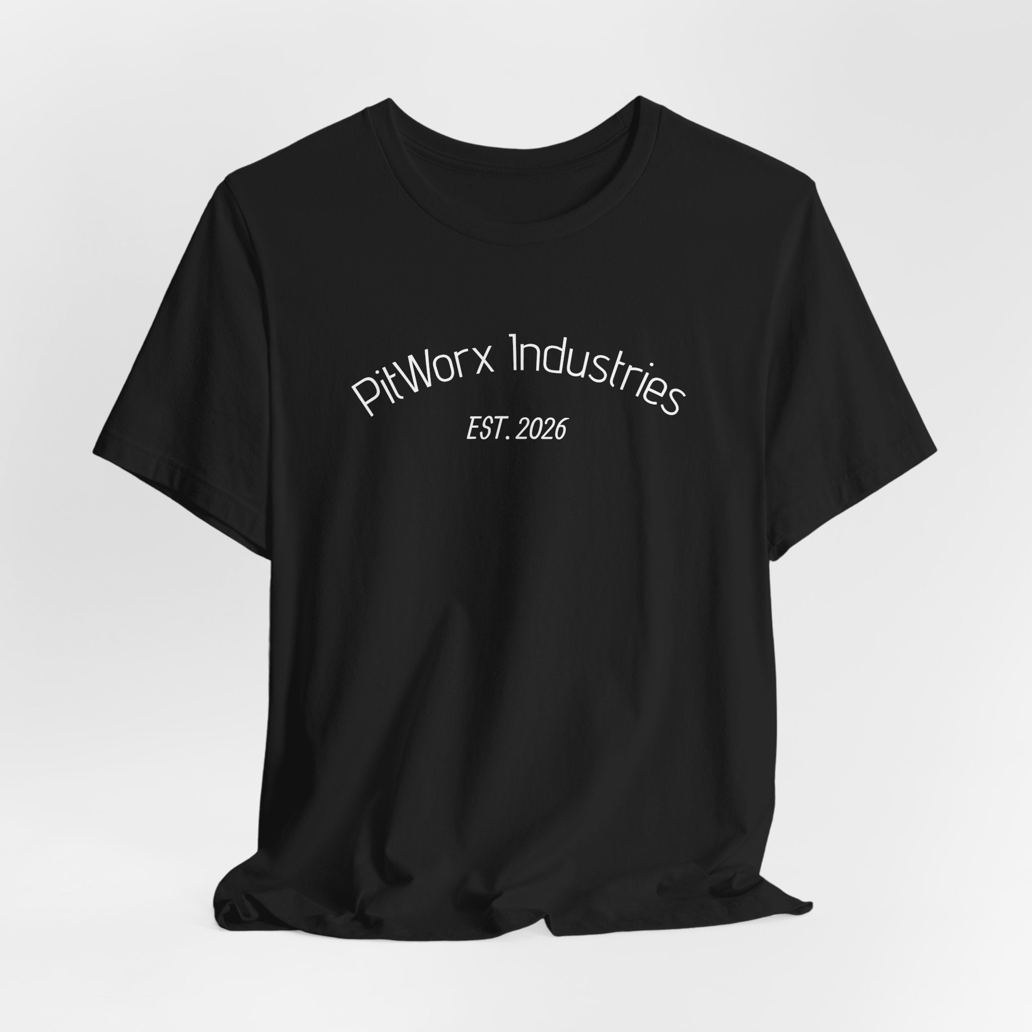 PitWorx Industries T‑Shirt – 'EST. 2026' Minimal Logo Tee