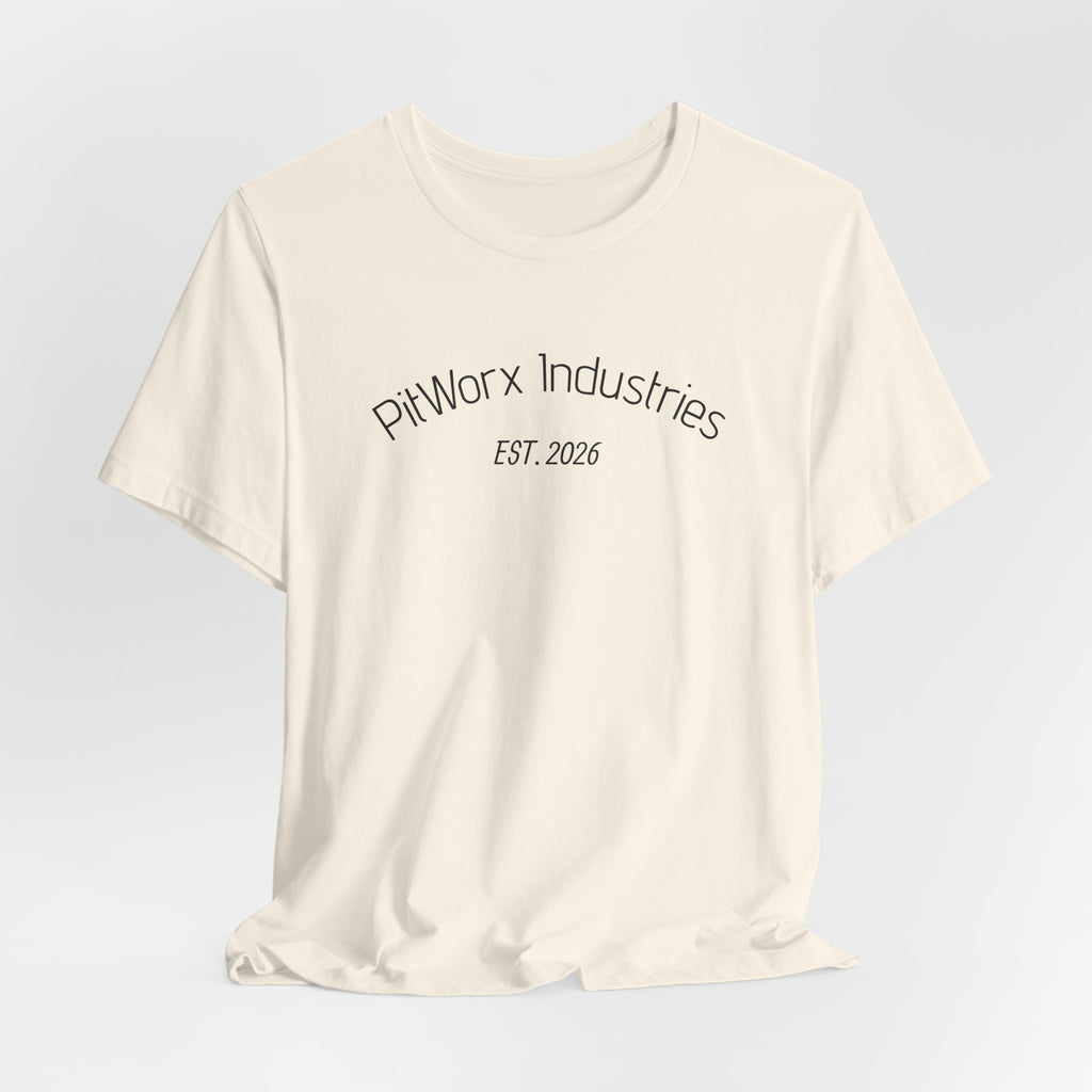 PitWorx Industries T‑Shirt – 'EST. 2026' Minimal Logo Tee