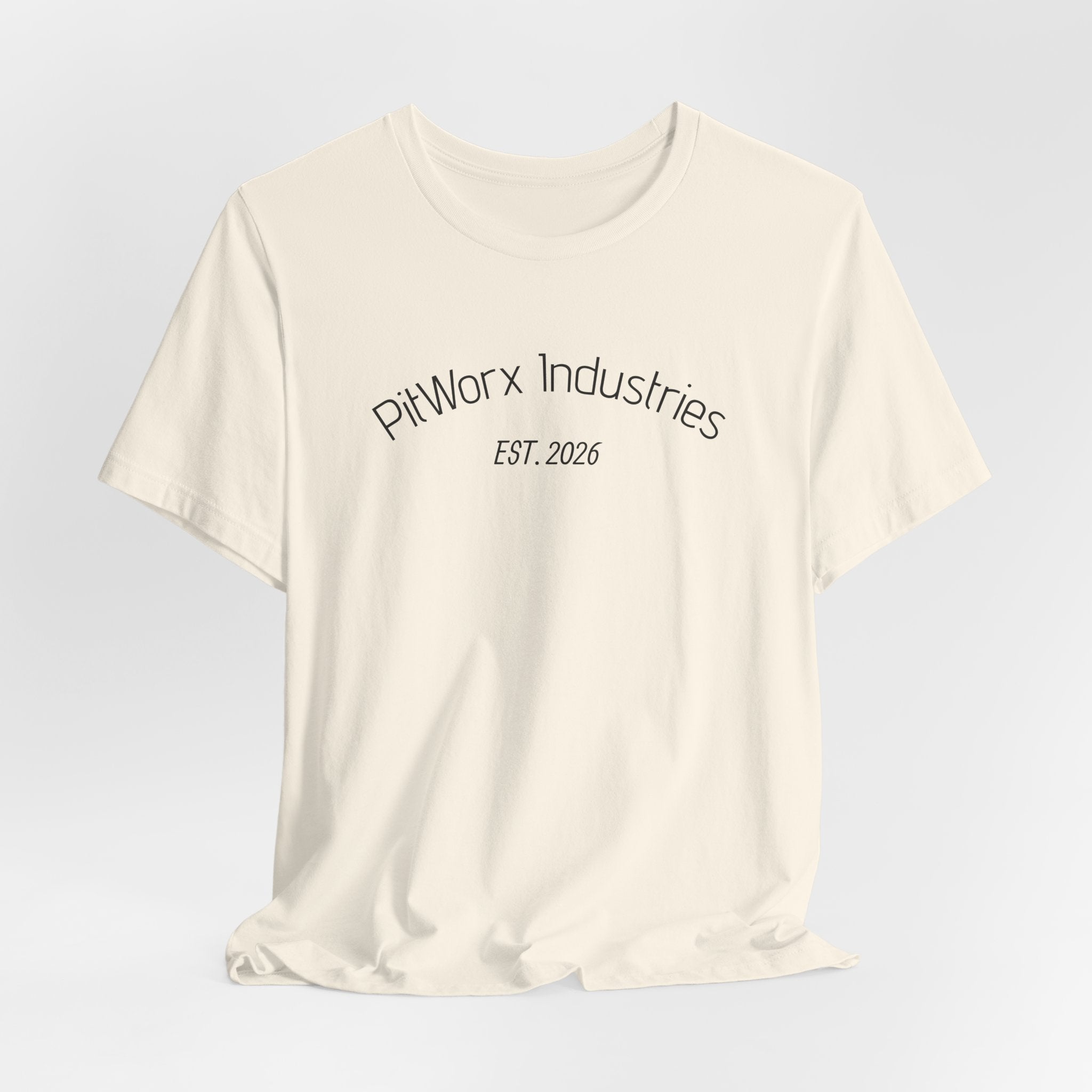 PitWorx Industries T‑Shirt – 'EST. 2026' Minimal Logo Tee