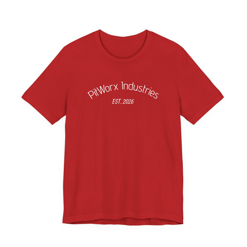 PitWorx Industries T‑Shirt – 'EST. 2026' Minimal Logo Tee