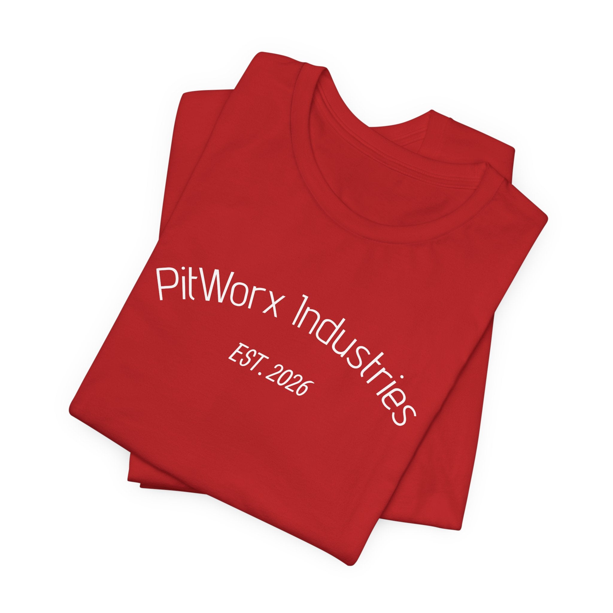 PitWorx Industries T‑Shirt – 'EST. 2026' Minimal Logo Tee