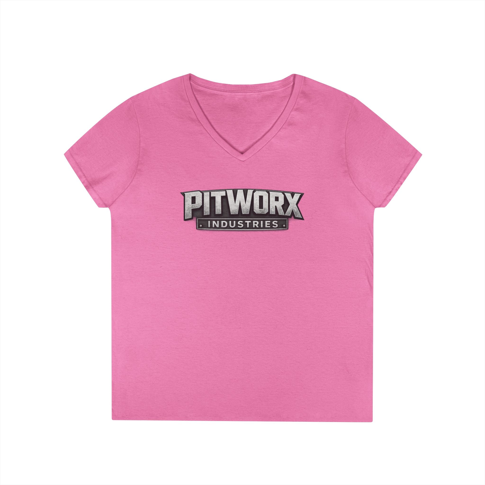 Pitworx Industries Logo Ladies' V-Neck T-Shirt