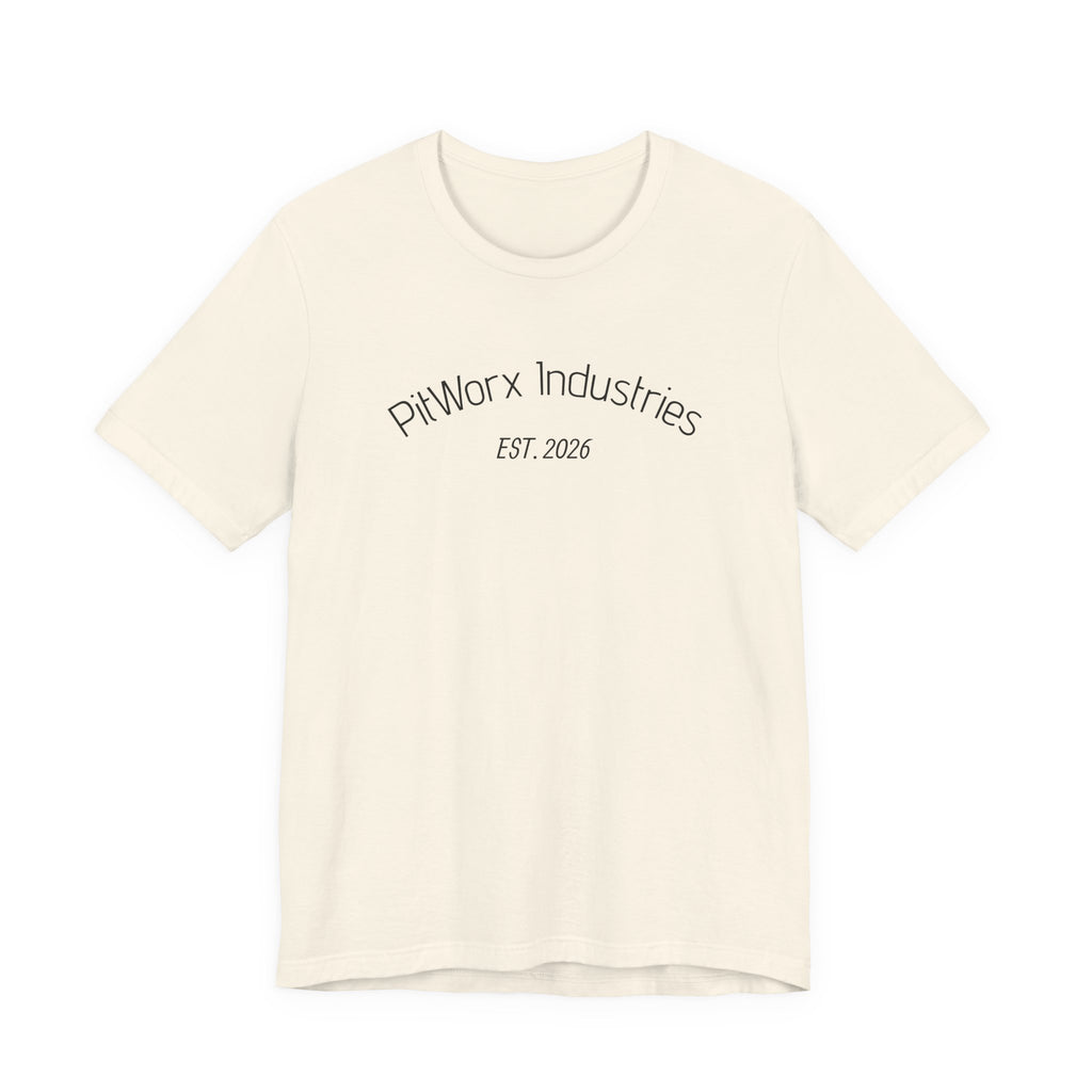 PitWorx Industries T‑Shirt – 'EST. 2026' Minimal Logo Tee