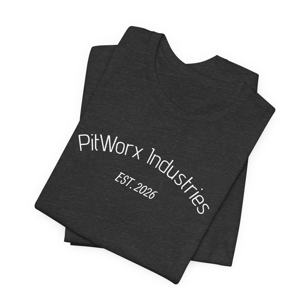 PitWorx Industries T‑Shirt – 'EST. 2026' Minimal Logo Tee