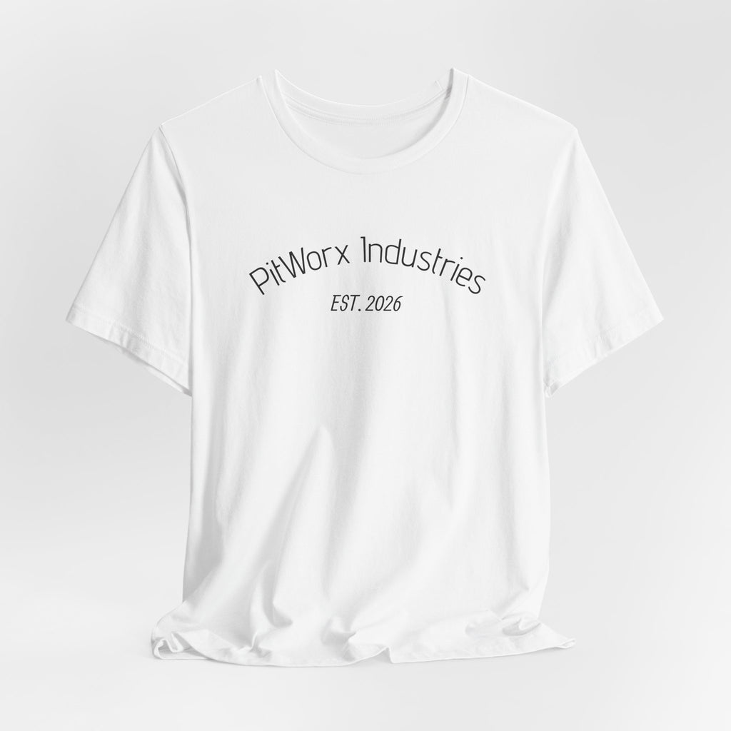 PitWorx Industries T‑Shirt – 'EST. 2026' Minimal Logo Tee