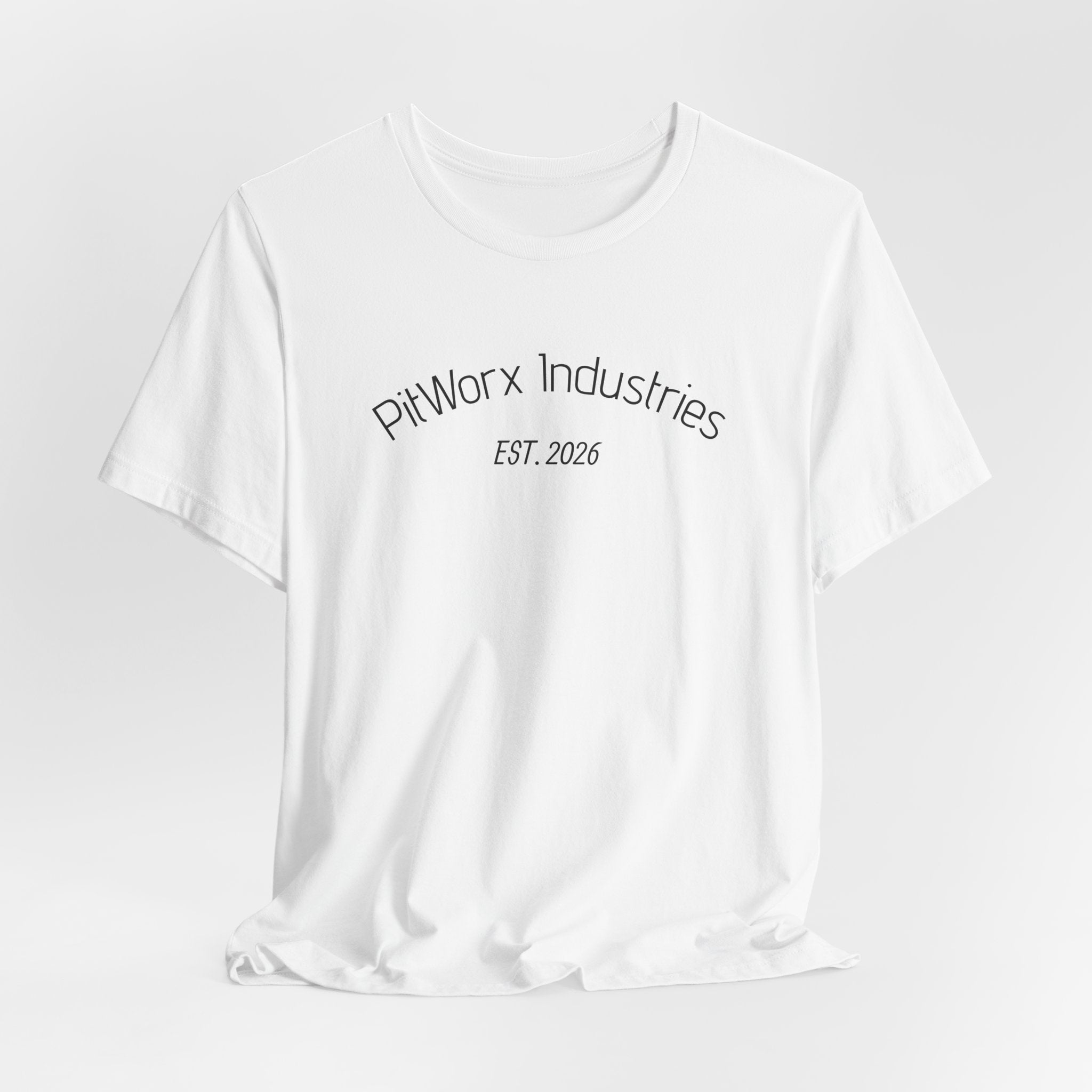 PitWorx Industries T‑Shirt – 'EST. 2026' Minimal Logo Tee