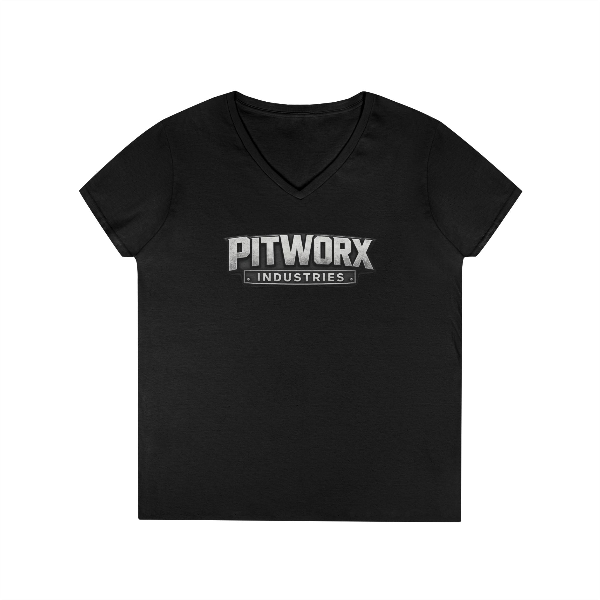 Pitworx Industries Logo Ladies' V-Neck T-Shirt