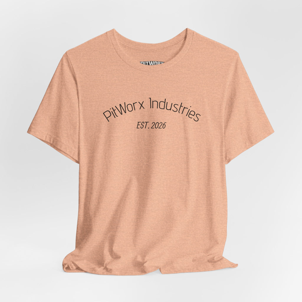 PitWorx Industries T‑Shirt – 'EST. 2026' Minimal Logo Tee