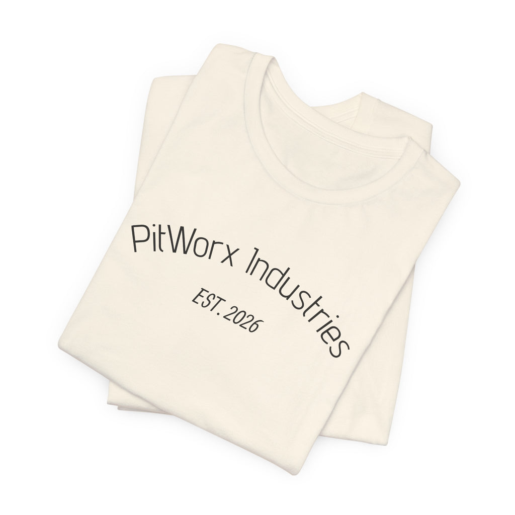 PitWorx Industries T‑Shirt – 'EST. 2026' Minimal Logo Tee
