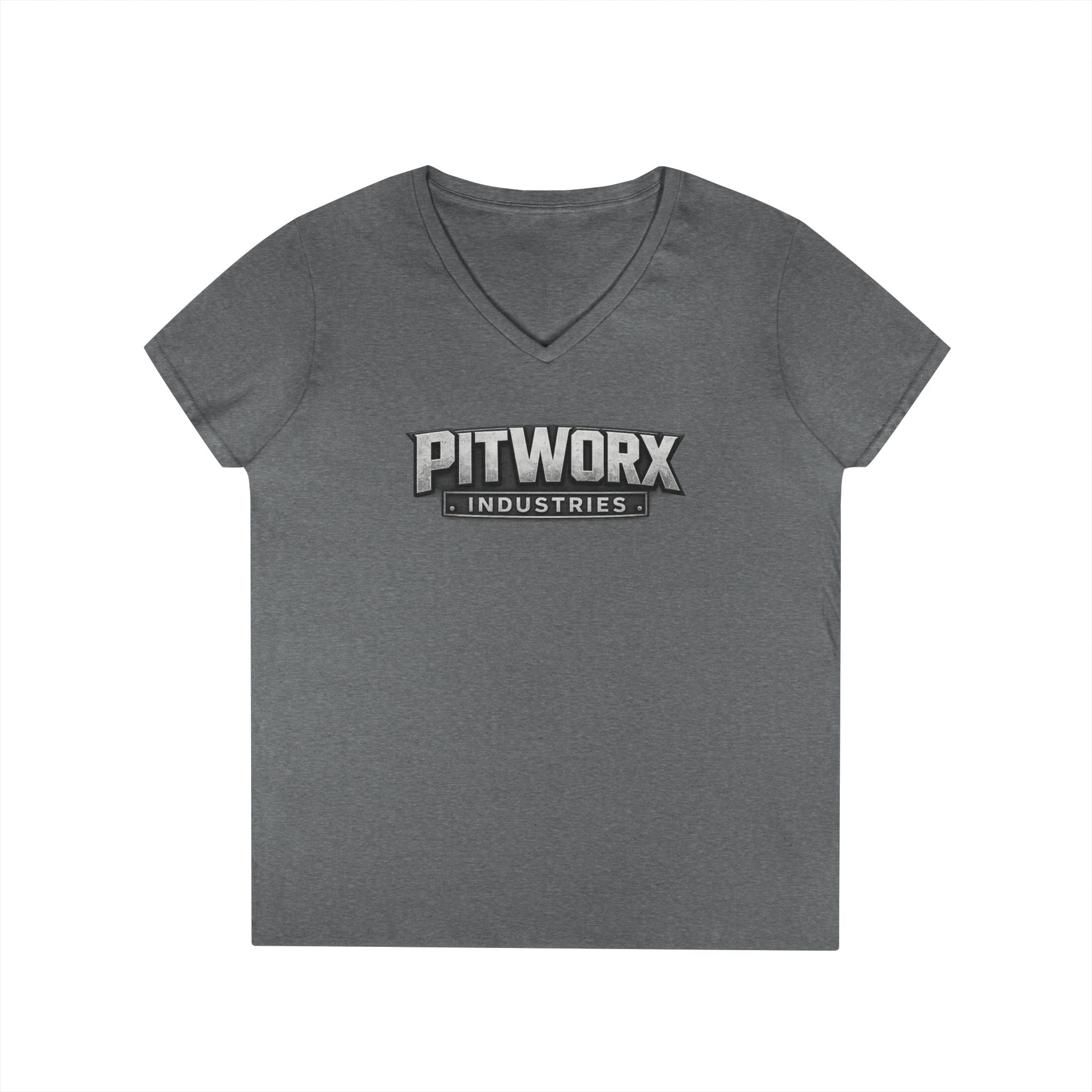 Pitworx Industries Logo Ladies' V-Neck T-Shirt