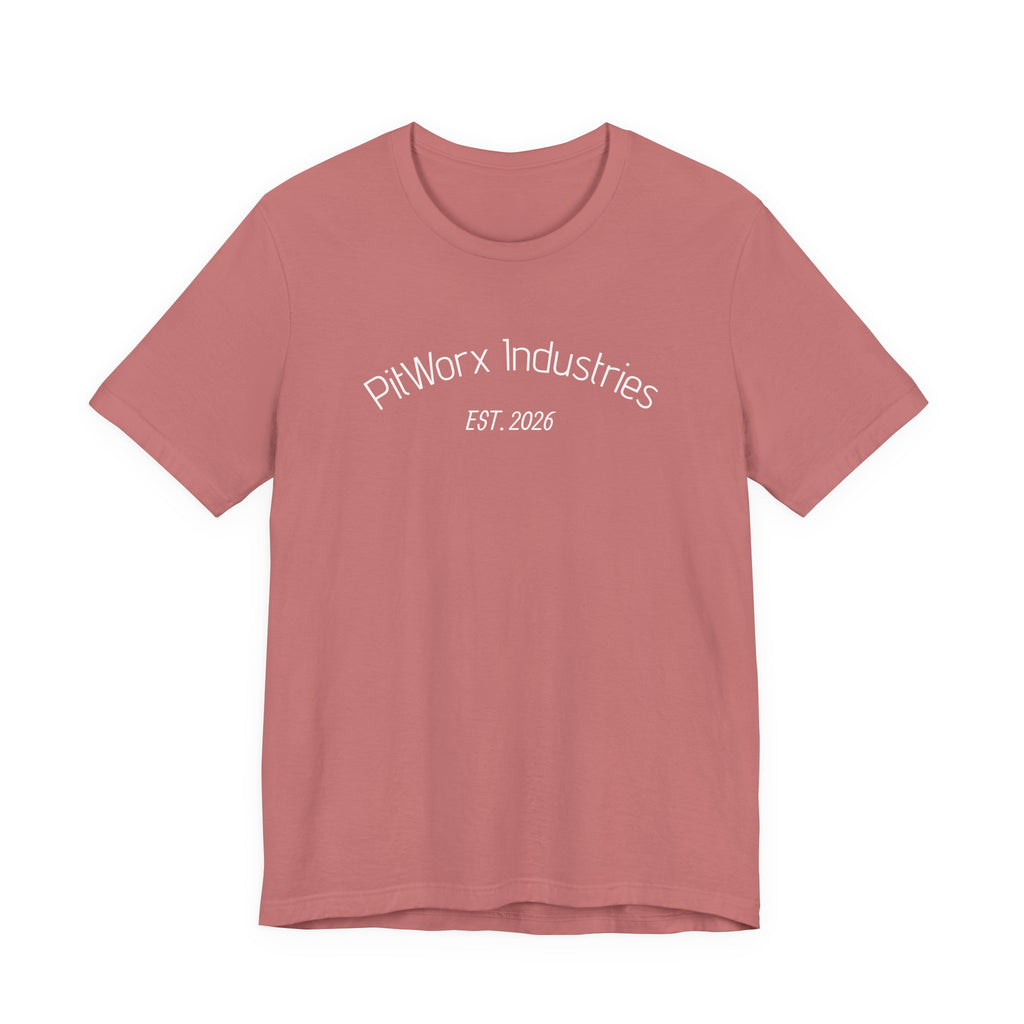 PitWorx Industries T‑Shirt – 'EST. 2026' Minimal Logo Tee