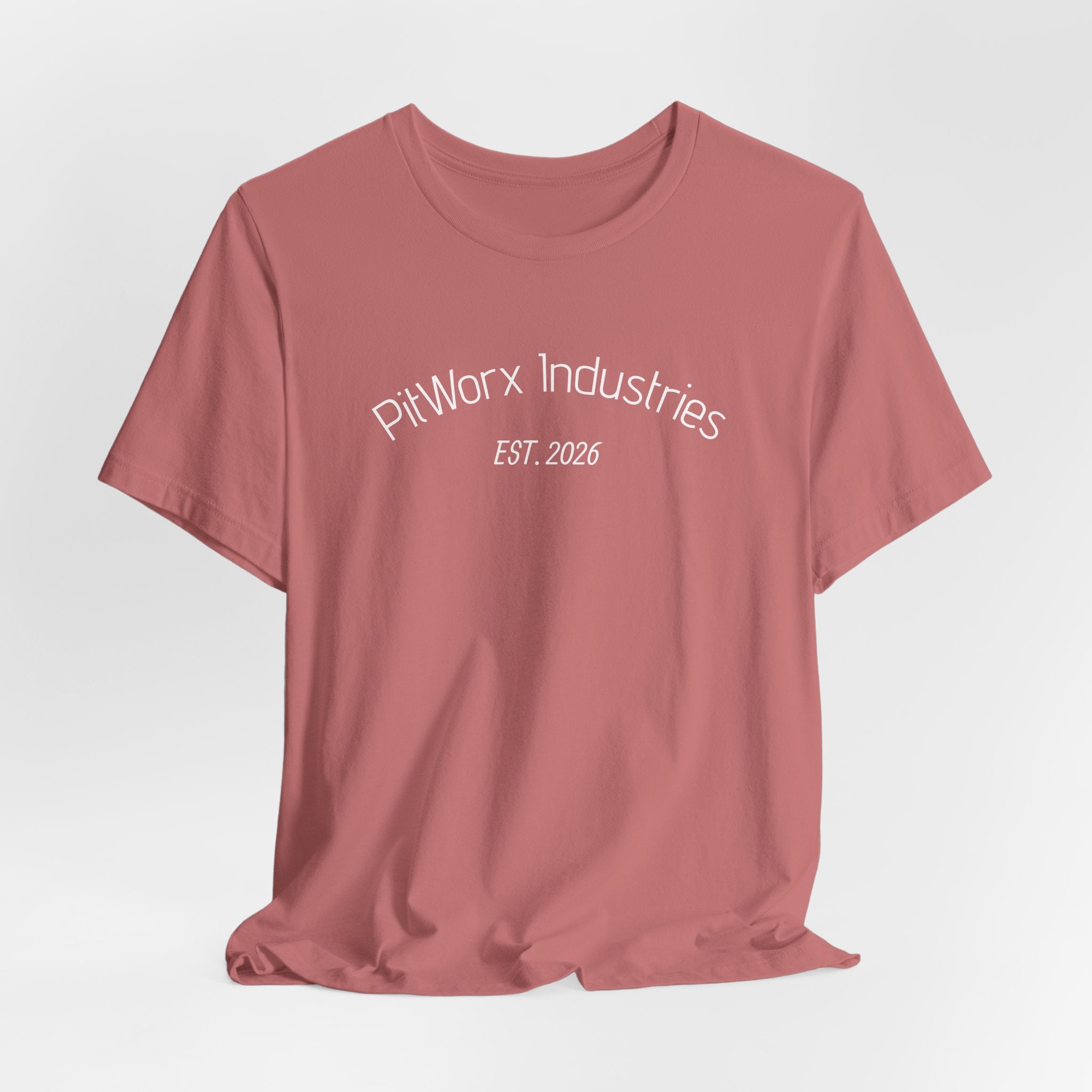 PitWorx Industries T‑Shirt – 'EST. 2026' Minimal Logo Tee