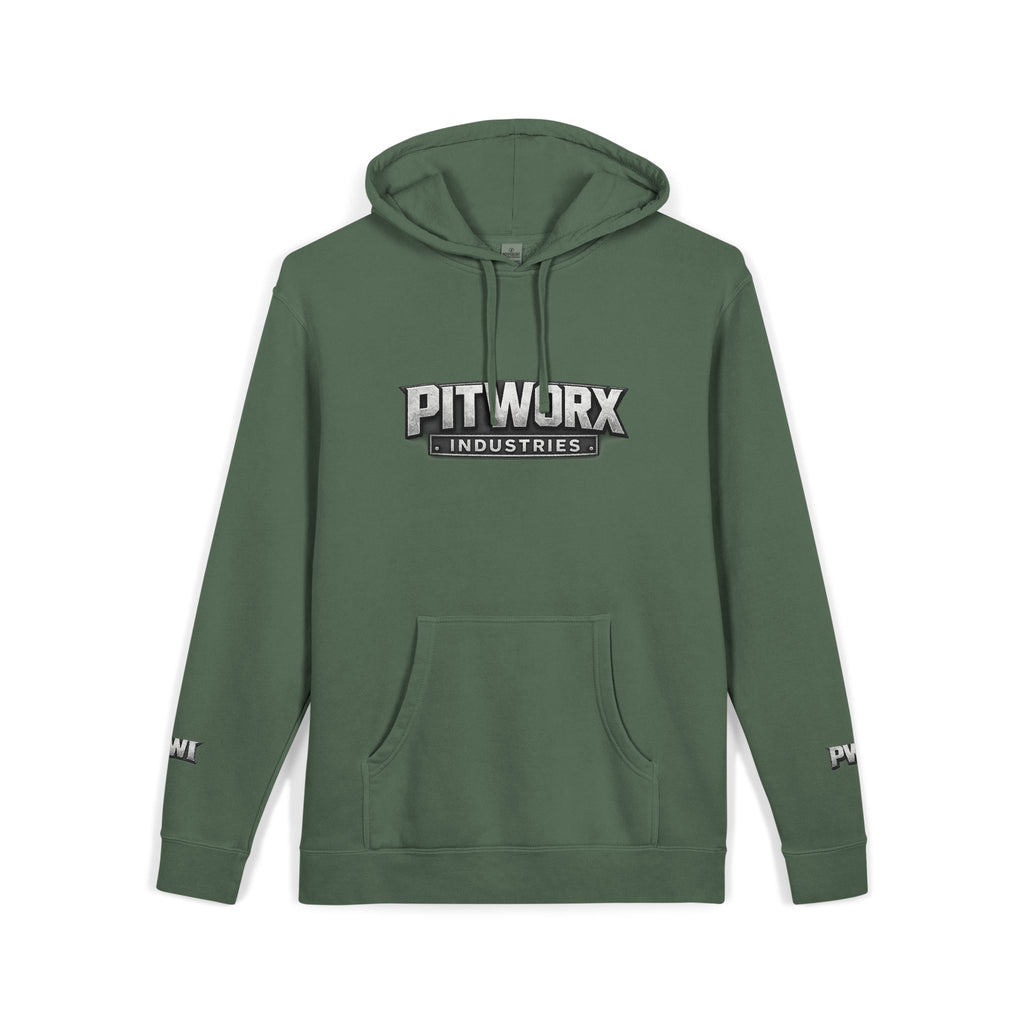 Pitworx Industries Logo - Pigment Hoodie