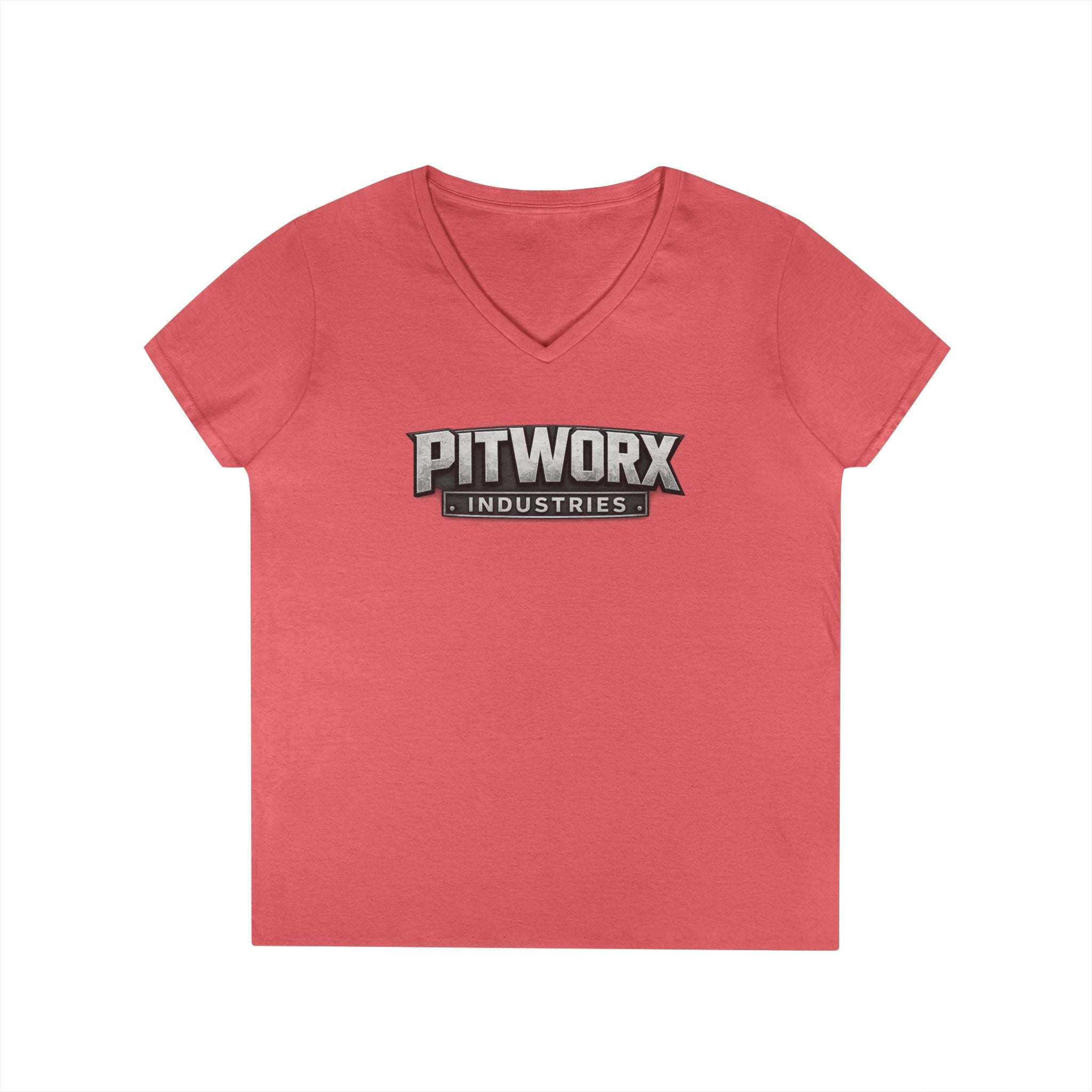 Pitworx Industries Logo Ladies' V-Neck T-Shirt
