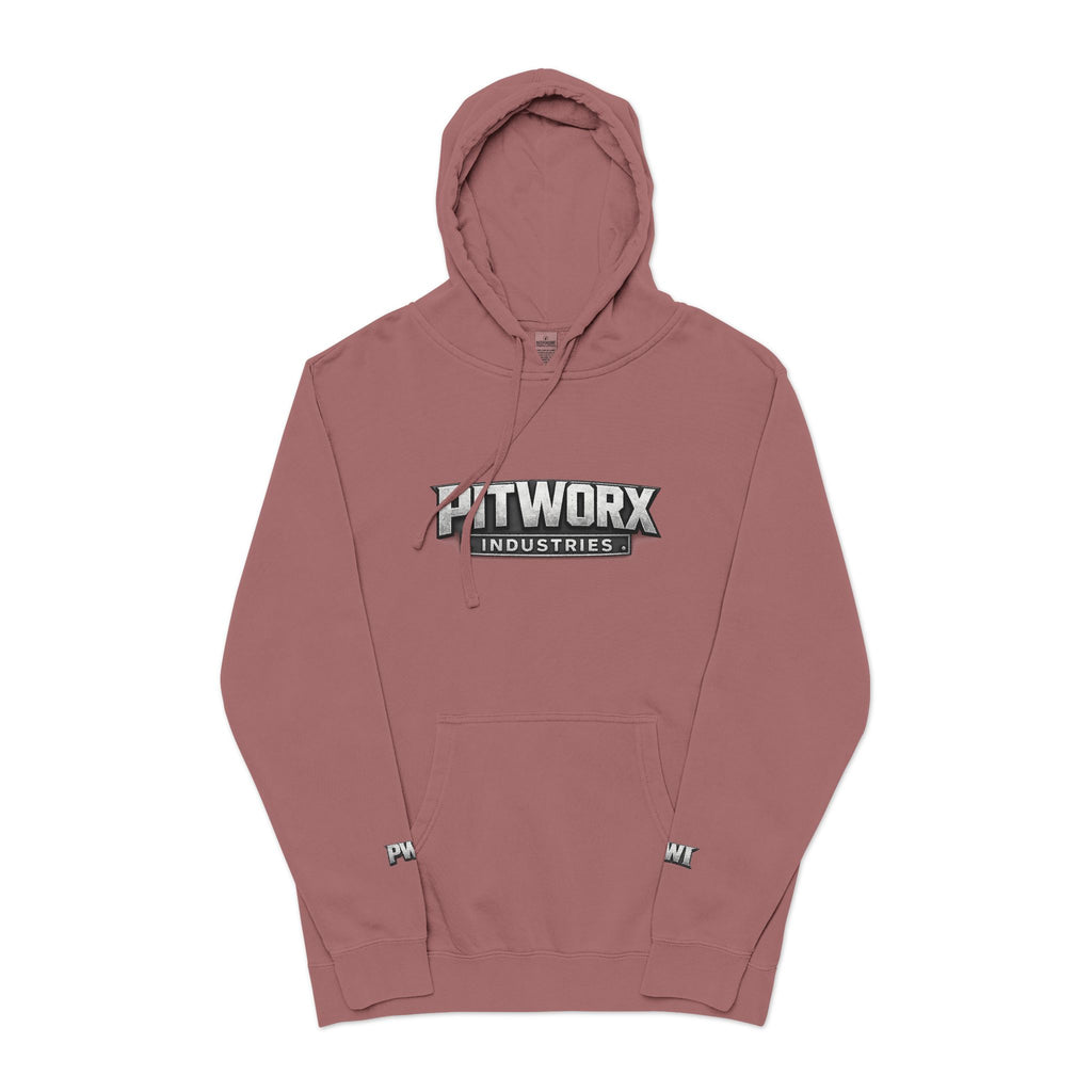 Pitworx Industries Embroidered Pigment Hoodie