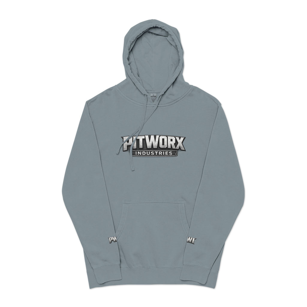 Pitworx Industries Logo - Pigment Hoodie