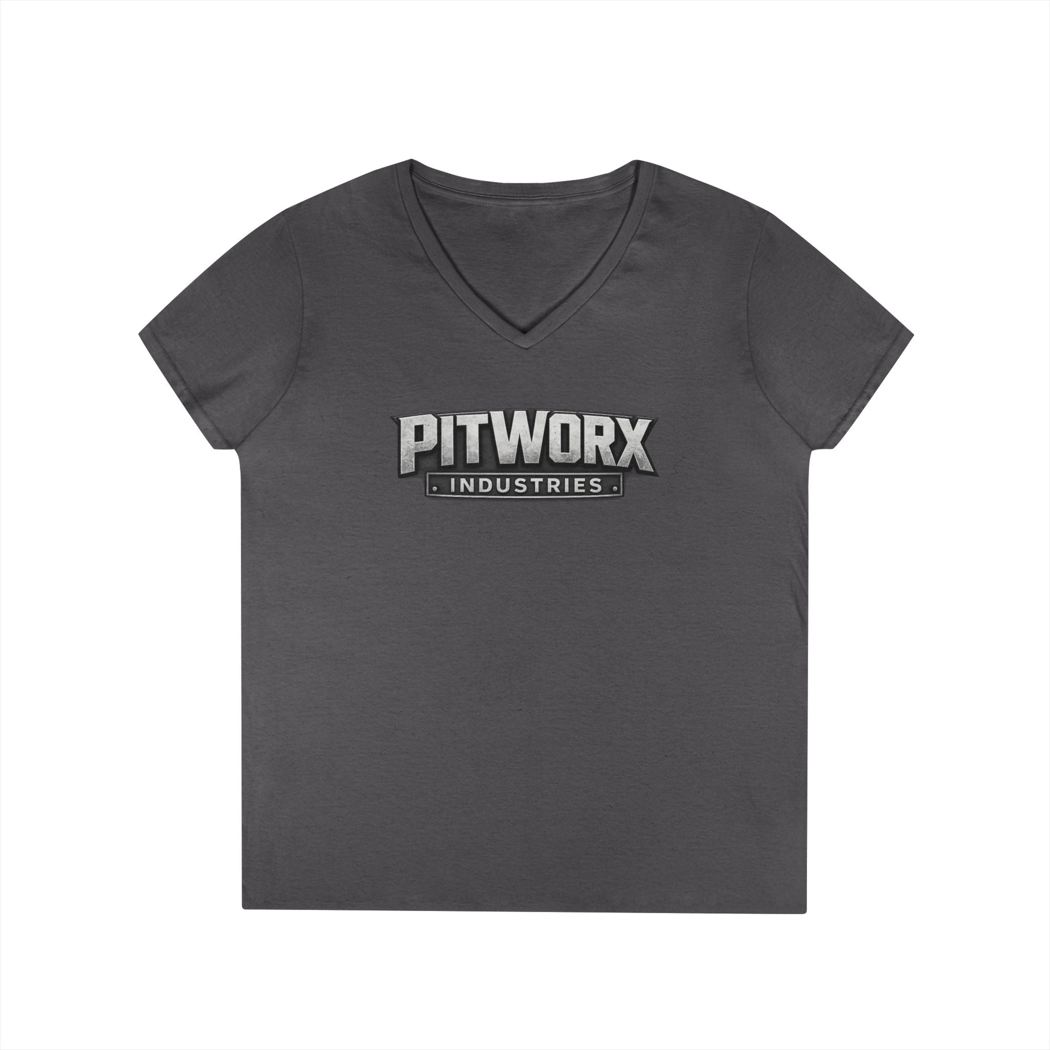 Pitworx Industries Logo Ladies' V-Neck T-Shirt